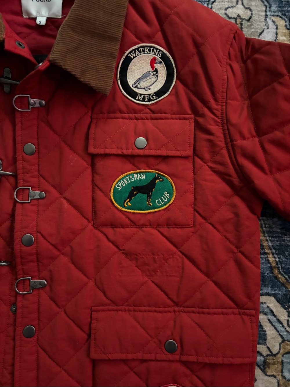 Found Red Quilted Field Jacket